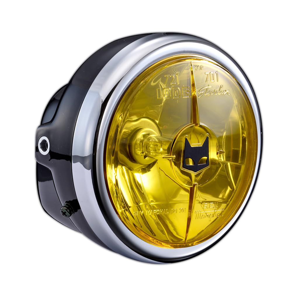 マーシャルヘッドライト　721・701スタールクスフルキット 721・701スタールクスフルキット イエローレンズ メッキケース